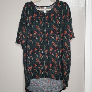 LuLaRoe Irma XL Green Black Plaid New w/o Tags